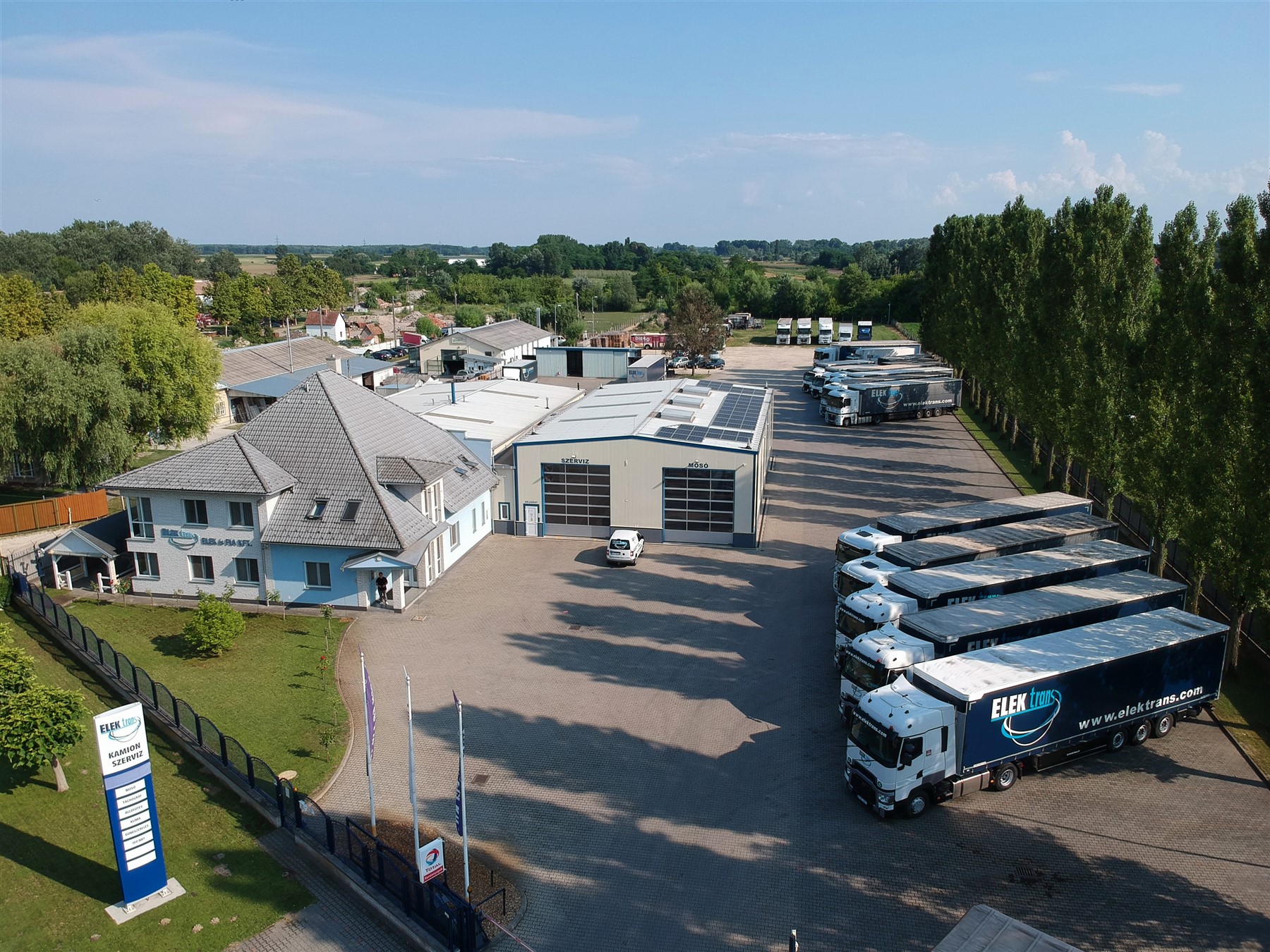 Elektrans Kft, telephely hátsó rész